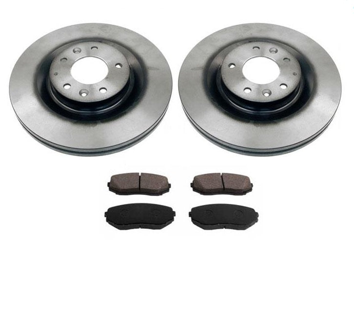 Front Disc Brake Rotor & Xtra Duty Ceramic Brake Pads for Jeep Liberty 02-07