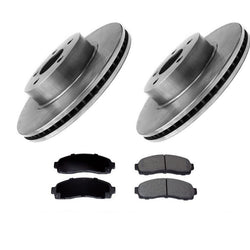 (2) Rotores de disco delantero 54097 con almohadillas delanteras de cerámica para Sport Trac 4x4 01-05