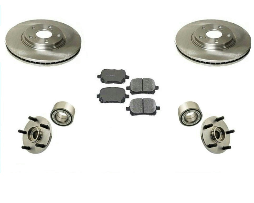 For 1999-2001 RX300 Front Wheel Drive Brake Disc Rotors Pads Hub Wheel Bearings
