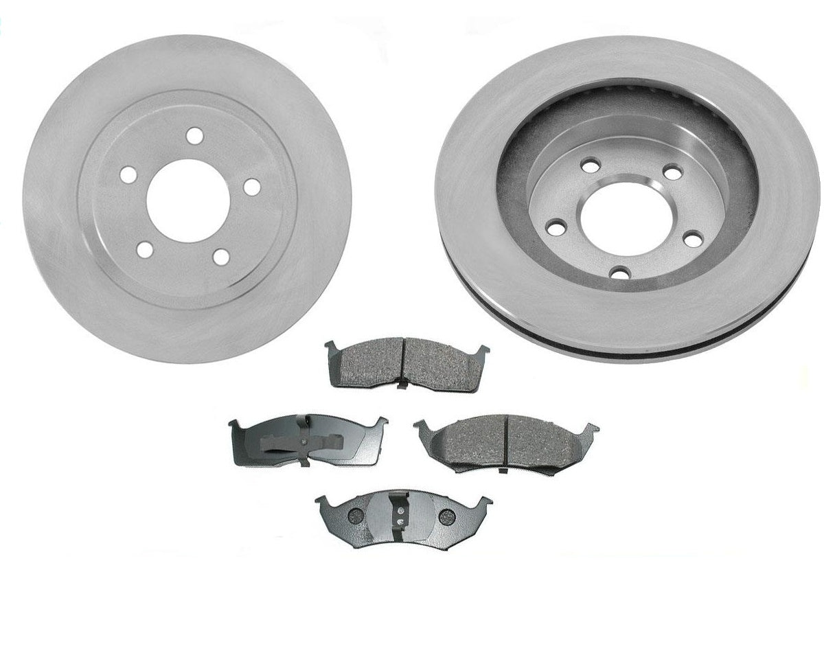Rotores de freno delantero y pastillas de cerámica para Dodge Intrepid 98-04