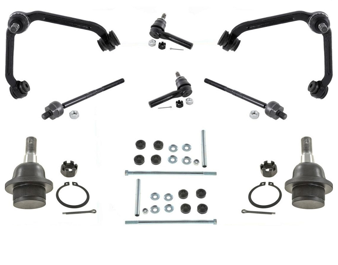10 PC KIT For 1995 - 1997 Ford Explorer Upper Control Arm Ball Joint Tie Rod