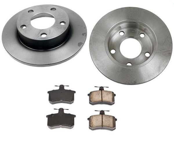 For Audi 1997-08/1999 Audi A8 A8Q (2) Rear Brake Rotors & Pads