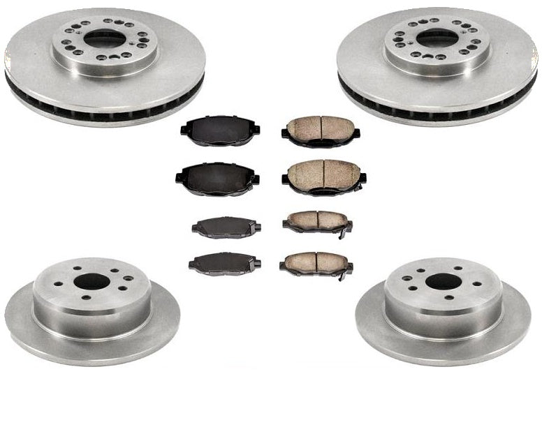 Nuevos rotores de disco de freno delantero y trasero y pastillas metálicas para Lexus SC400 1994-2000