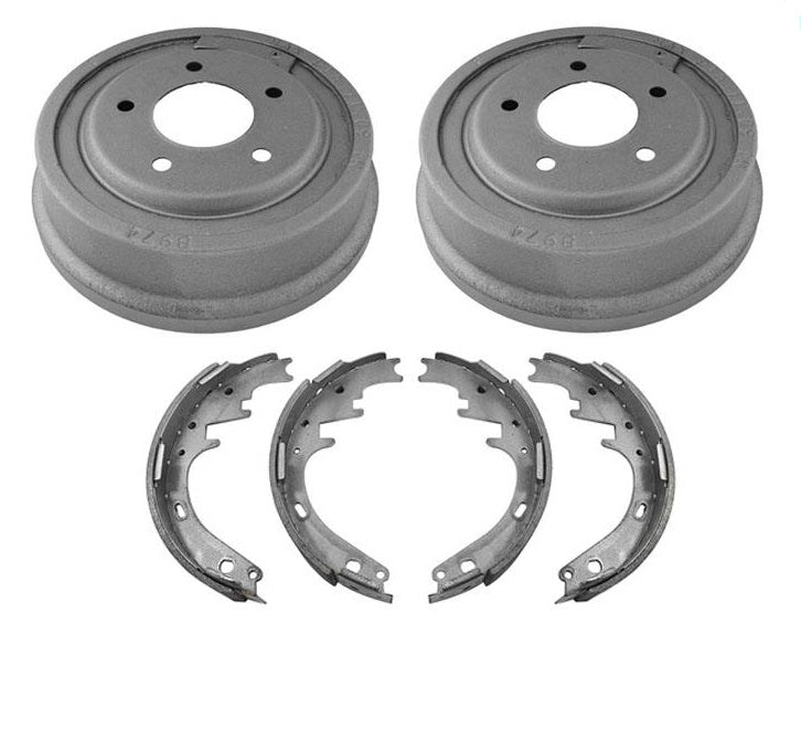 Tambores y zapatas de freno trasero 100% nuevo kit de 3 piezas para Ford F150 y BRONCO 1987-1996