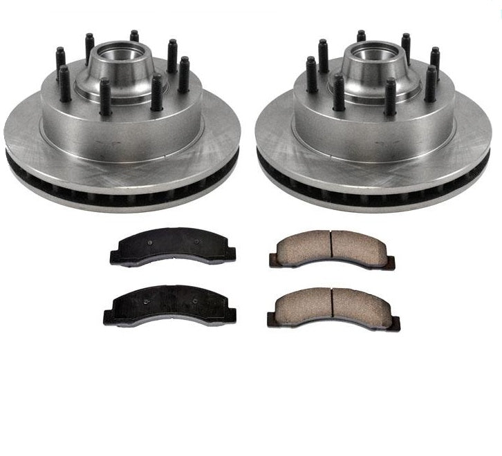 Front Rotors Front Pads for Ford F250 99-04 Rear Wheel ABS Rear Wheel Drive