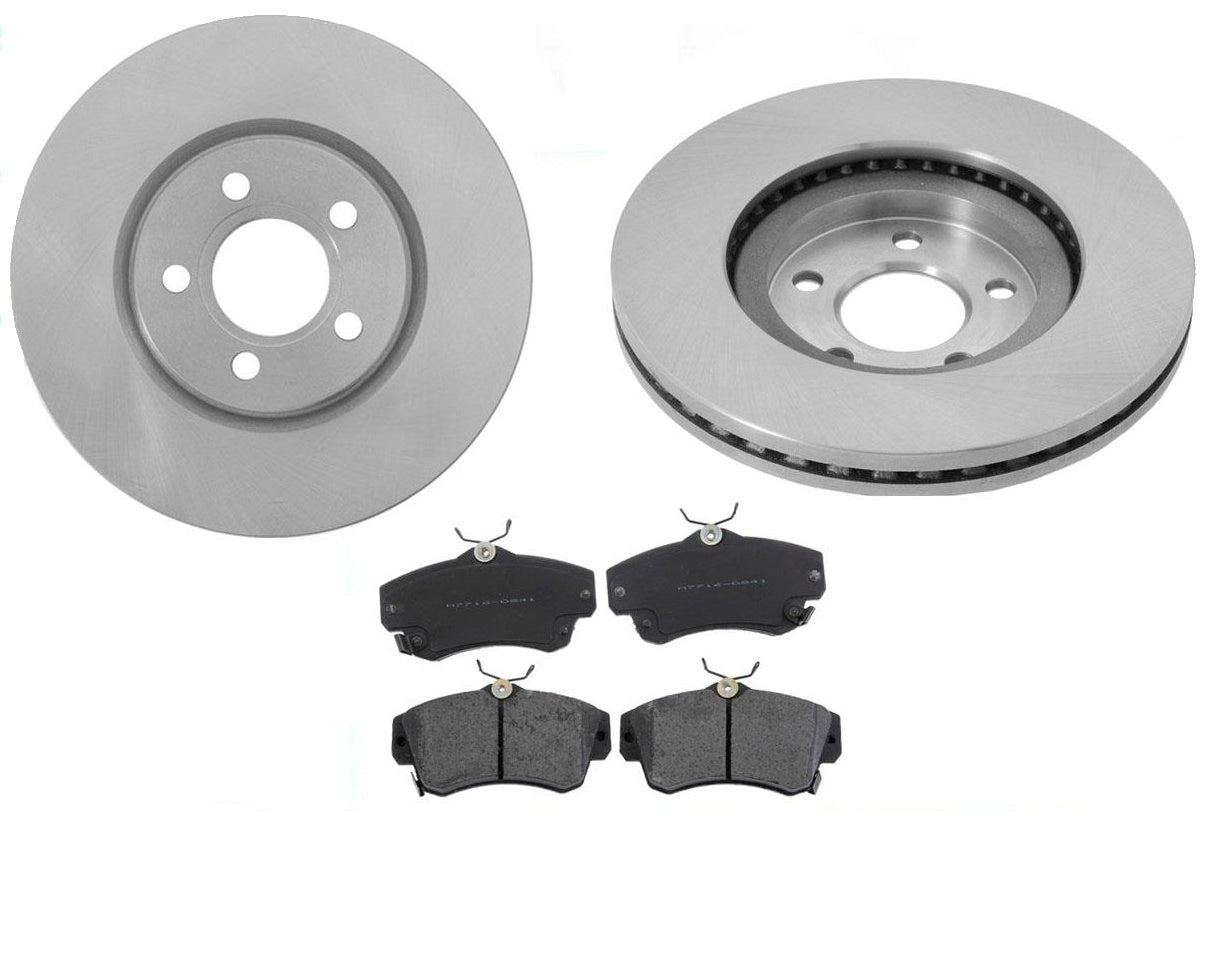 Rotores de freno delantero y pastillas de cerámica para Dodge Neon SRT-4 2.4L Turbo 03-05