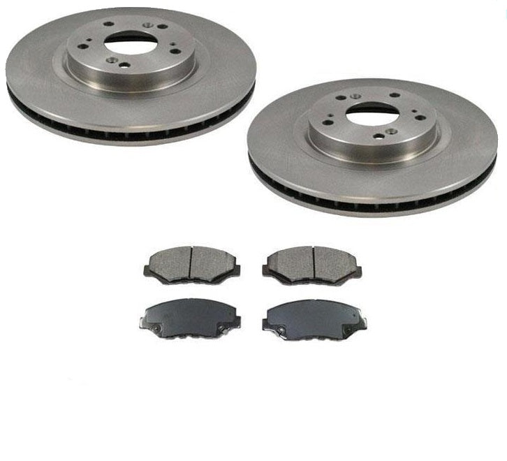 Rotores de freno delantero y pastillas de cerámica 100% nuevos, 3 piezas para Honda CR V CR-V (2) 2005-2006