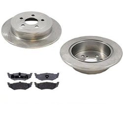 (2) Rotor de freno de disco 5370, rotores traseros con pastillas traseras de cerámica CD641