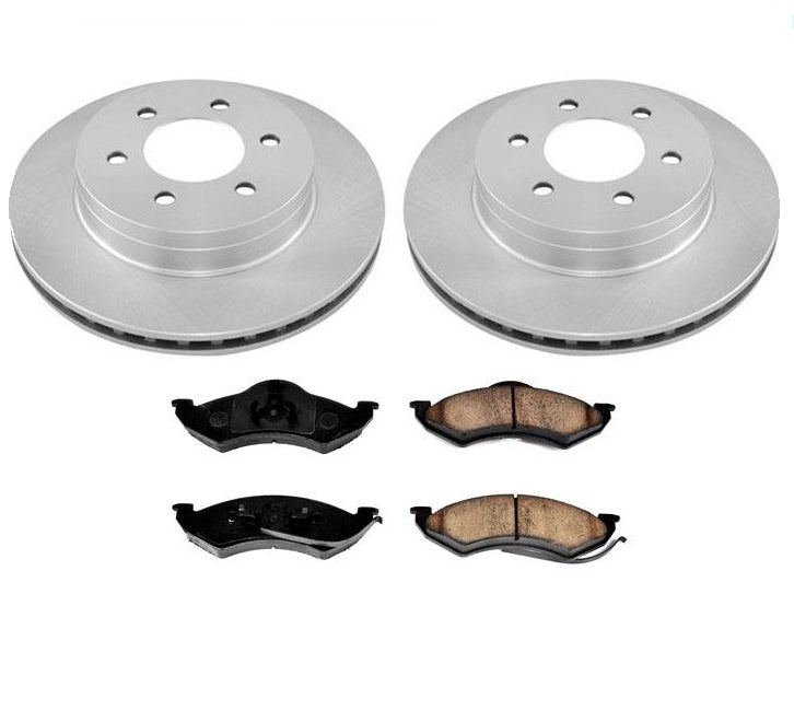 Rotores de freno delantero y pastillas de cerámica 100% nuevos para Dodge Durango 1998-1999