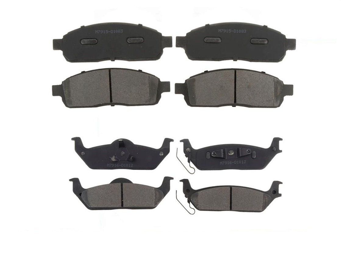 Front and Rear Ceramic Brake Pads For 2004-2007 Ford F150 6 LUGS ONLY!
