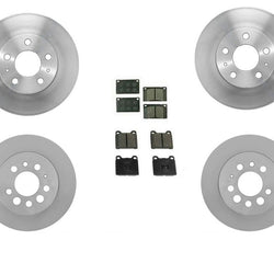 Front & Rear Rotors & Pads Kit For 88-93 Volvo 240 Must Have Vented Rotors CHECK
