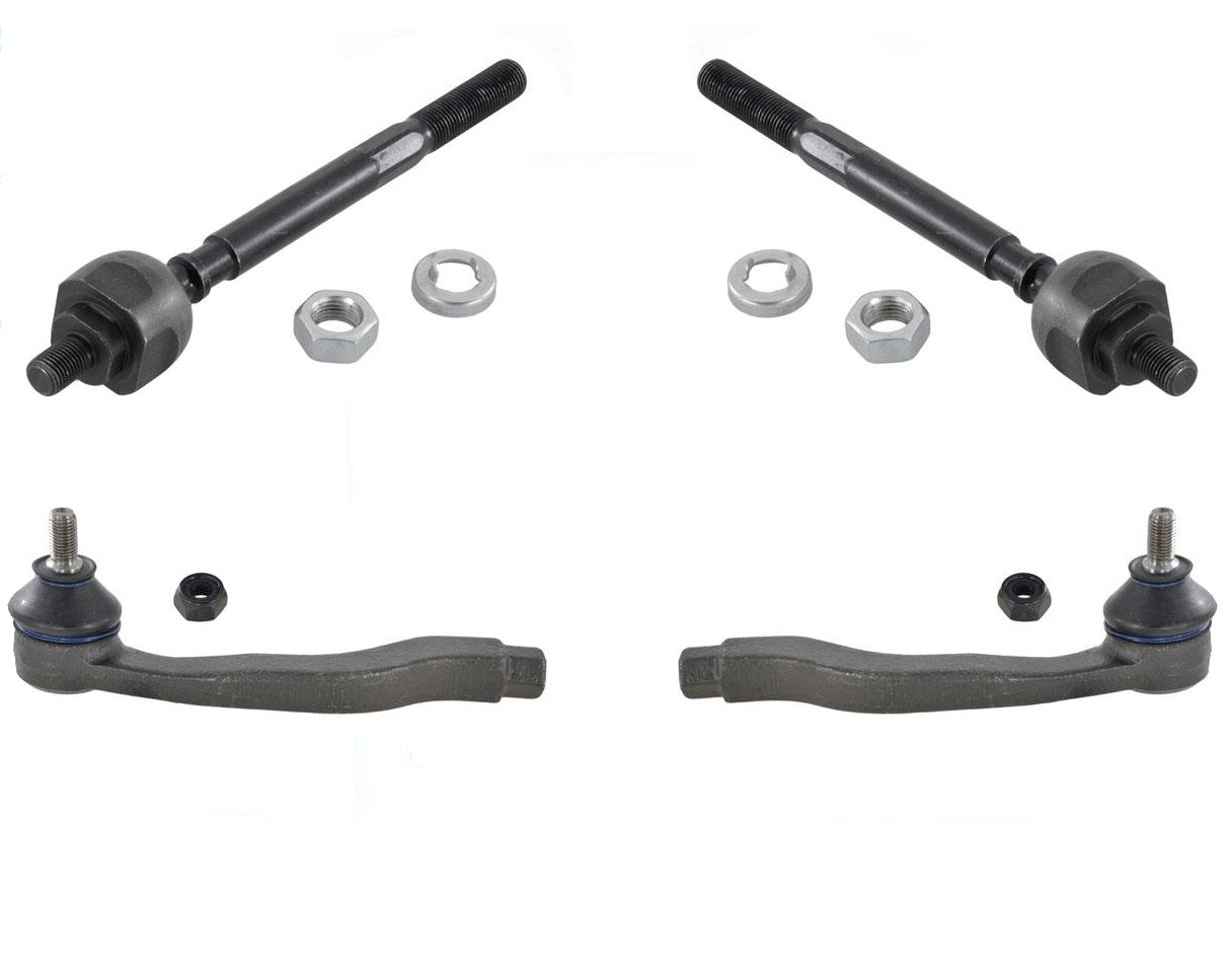 set of Front Inner Tie Rods & Outer Tie Rods Fits for Honda CR-V 97-01
