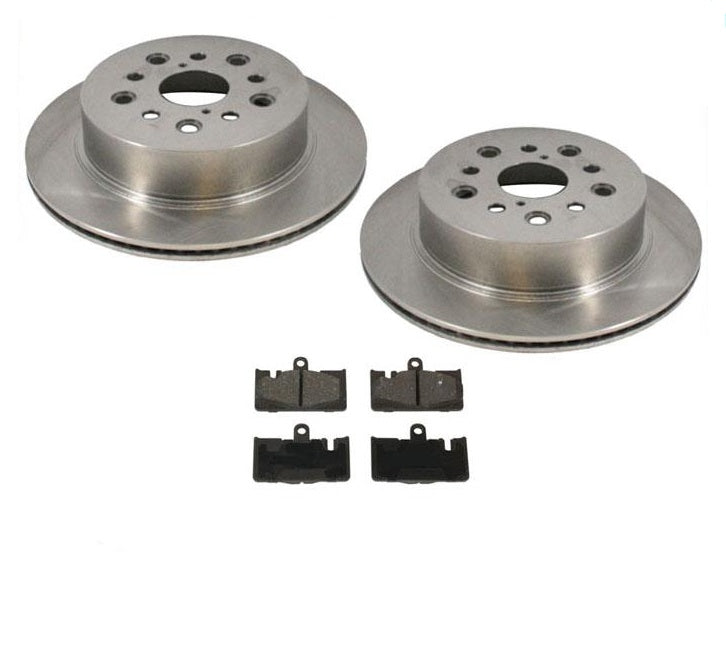 for Lexus LS430 01-06 Rear Brake Disc Rotor Rotors & Ceramic Pads 3pc