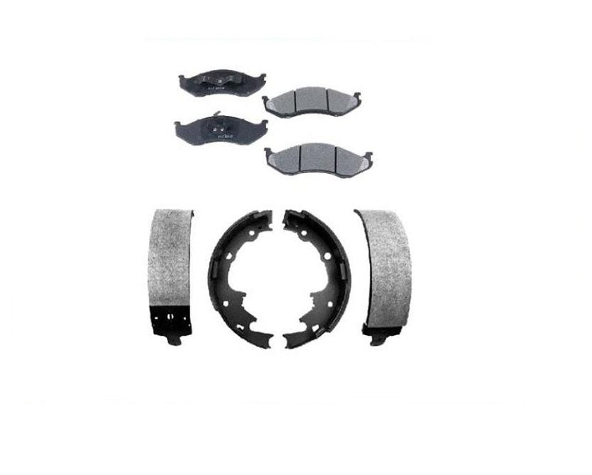 2001-06 Fits Jeep Wrangler TJ Front Pads & Rear Brake Shoes CD477 B769