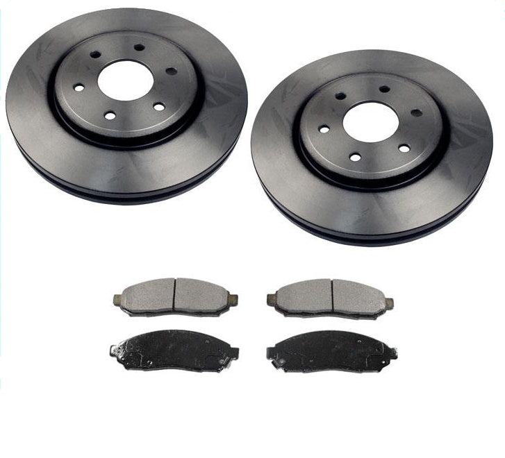Front Rotors and Brake Pads for Nissan Frontier Xterra Pathfinder 4.0L 4x4 05-15