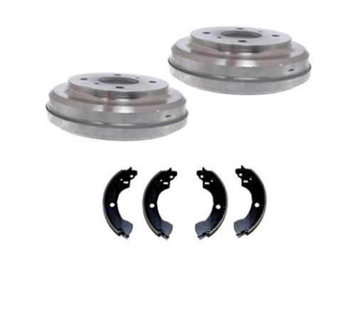 (2) Rear Brake Drums & Shoes Will Fits 2000 2001 Nissan Sentra