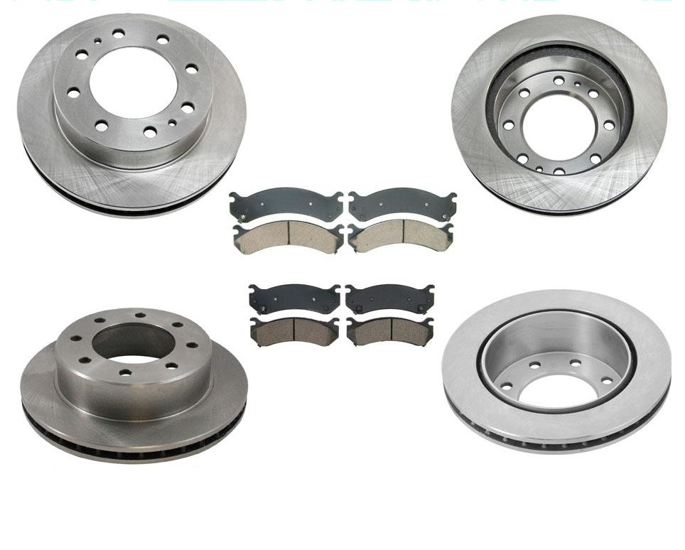 Front and Rear Disc Brake Rotors Ceramic Brake Pads For Hummer H2 2003-2009