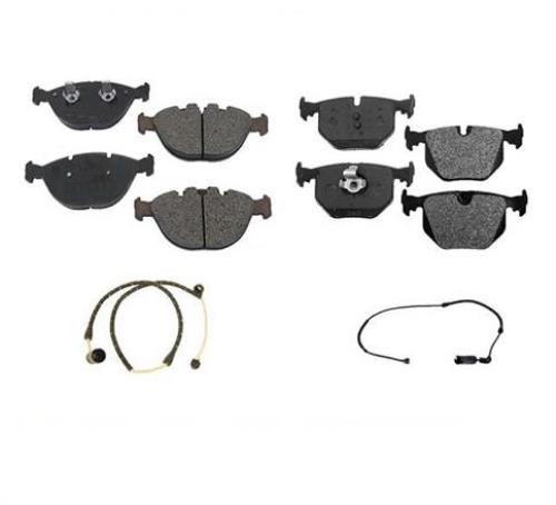 02-06 Fits BMW X5 4.6L 4.8L V8 Front & Rear Brake Pads With Sensors