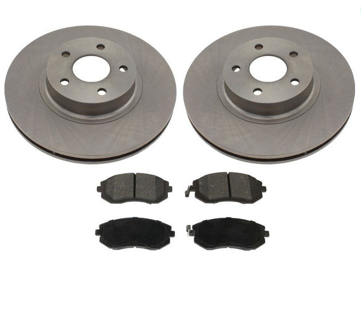 Rotores de freno delantero y pastillas de freno para Subaru Legazy 4 puertas Sedan 2003-2004