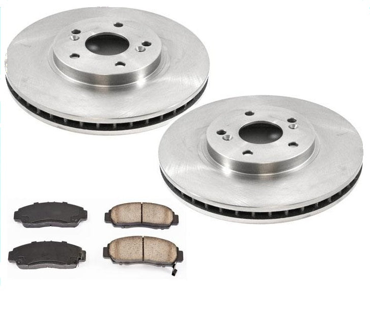 Front Brake Rotors and Brake Pads for Honda Accord V6 2011-2012 4 Door Sedan