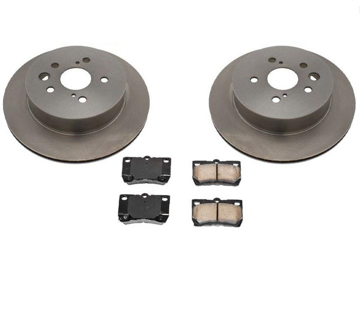 Rear Premium Disc Brake Rotors Ceramic Pads for Lexus GS350 3Pc 07-11