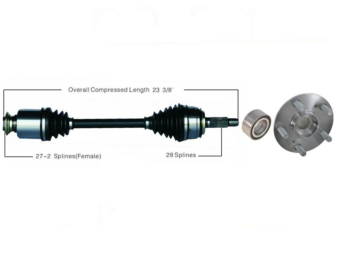 Front Right CV Shaft Axle Complete Assembly For 2006 2007 2011 Honda Civic SI