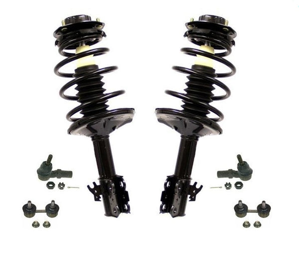 92-94 Fits Toyota Camry Loaded Spring Strut and Mount Tie Rods Sway Bar 6pc