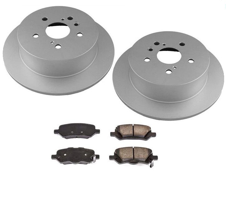 Rear Brake Rotors & Ceramic Pads 3Pc Kit for Toyota Venza 09-2016