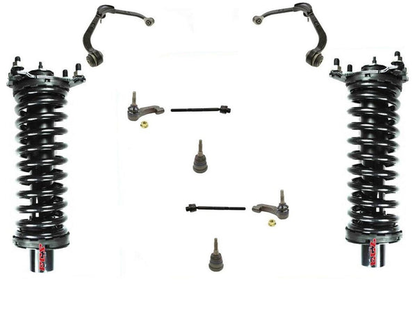 02-04 Liberty Complete Front Struts Assembly Inner Outer Rods Upper Control Arms