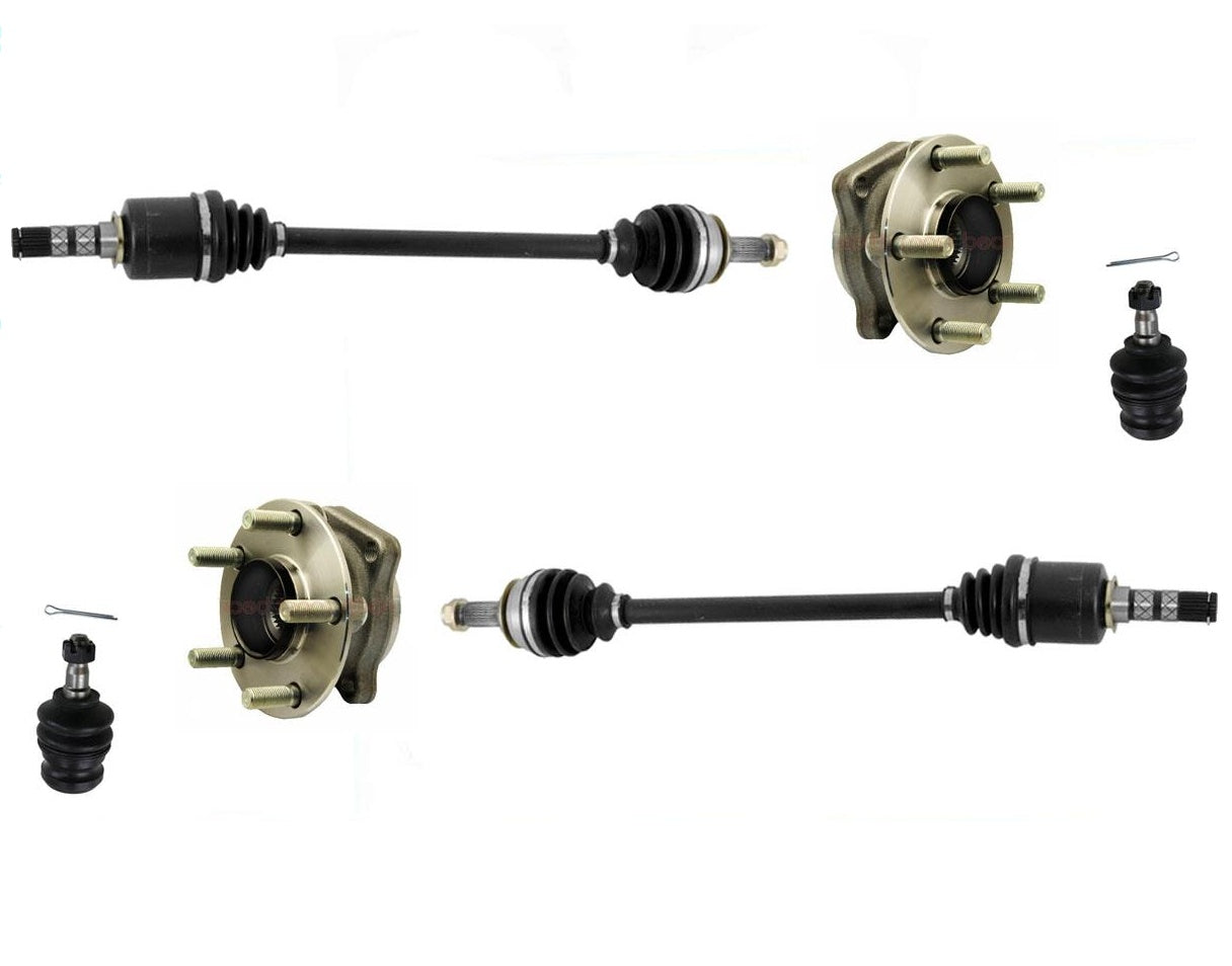 Nuevos ejes CV, rodamientos de cubo, juntas de bolas, 6 piezas, aptos para Subaru Outback 05-09