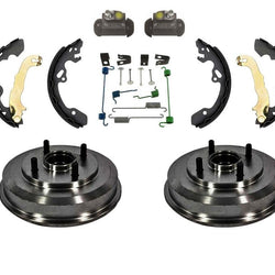 For 00-08 Focus Rear Drum Wheel Bearing Brake Shoe Springs & Wheel Cylinders Kit