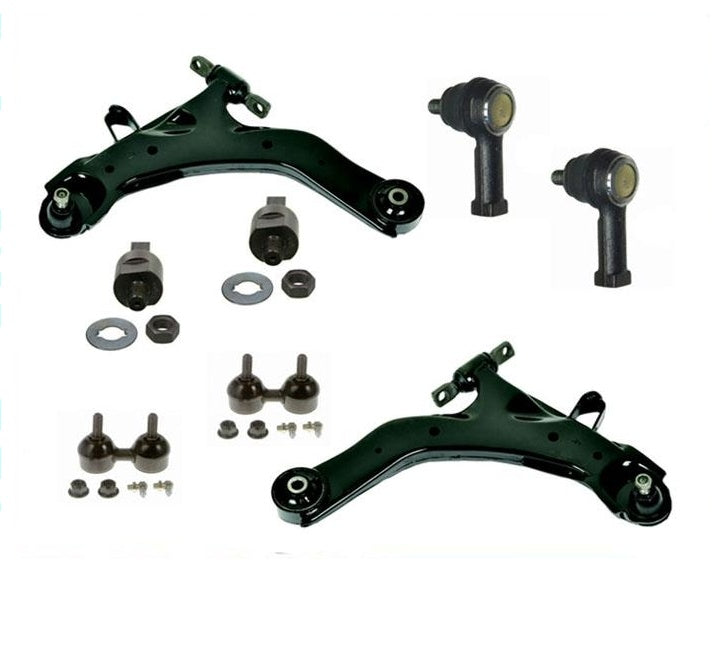 Brazos de control, rótulas, varillas de amarre, enlaces de barra estabilizadora para Hyundai Elantra 01-06, 8 piezas