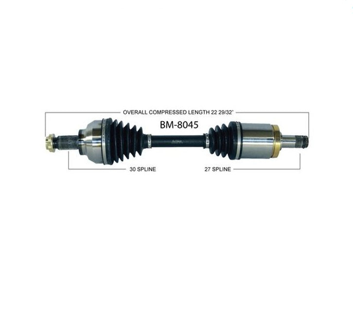 BM-8045 CV Axle Shaft - , Front Left 2000 X5 4.4i Lujo Sport Utility 4-Door