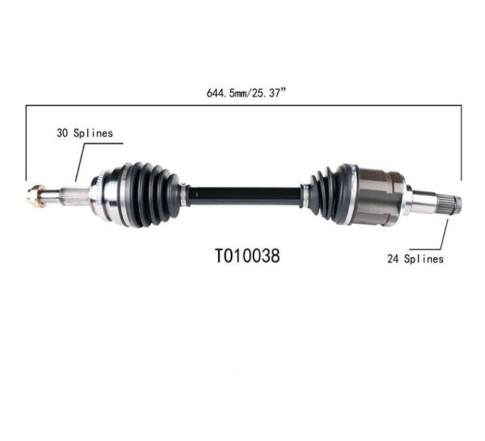 Eje Cv del lado del conductor delantero 100% nuevo para 02-06 3.0L 3.3L para Toyota Camry V6