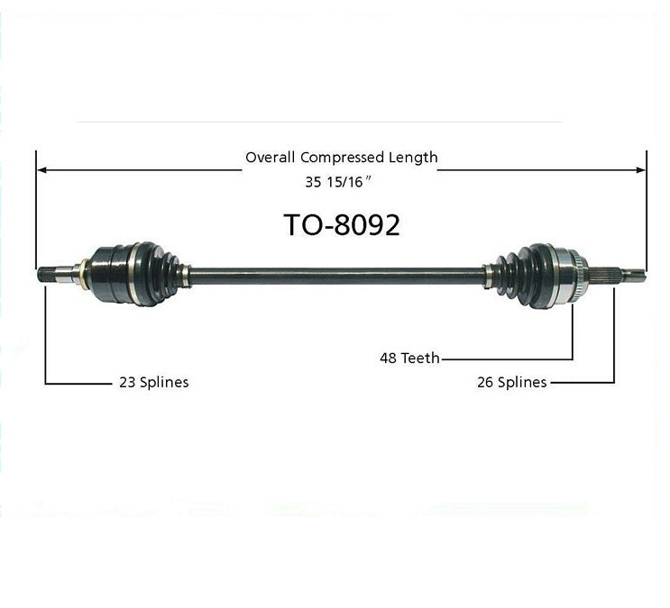 Front P/S CV Axle Fits Corolla Matrix Vibe Front Wheel Dr Automatic