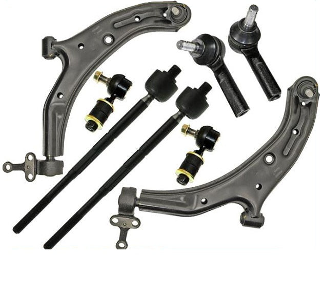 Front Lower Control Arms Ball Joints Tie Rods Bar Links For Nissan Sentra 00-06