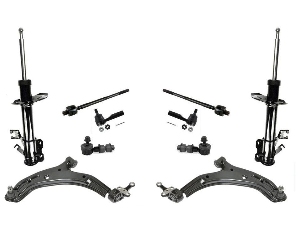 Brazos de control de puntales delanteros, varillas de amarre y enlaces de barra estabilizadora para Nissan Sentra 1.8L 02-06