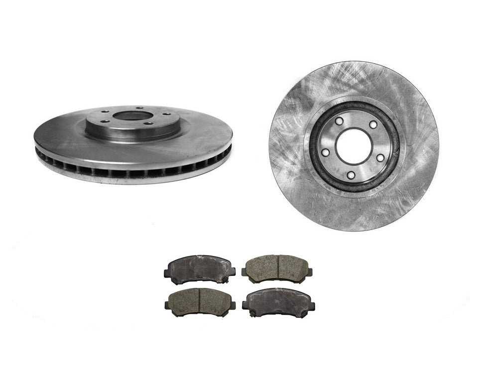 (2) Rotores de freno delanteros y pastillas de freno de cerámica para Nissan Sentra Spec-V 2.5L 09-12