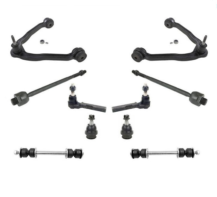 Se adapta a 03-14 Express Van 1500 Chasis Up Control Arms Ball Joints Tie Rods 10P NUEVO