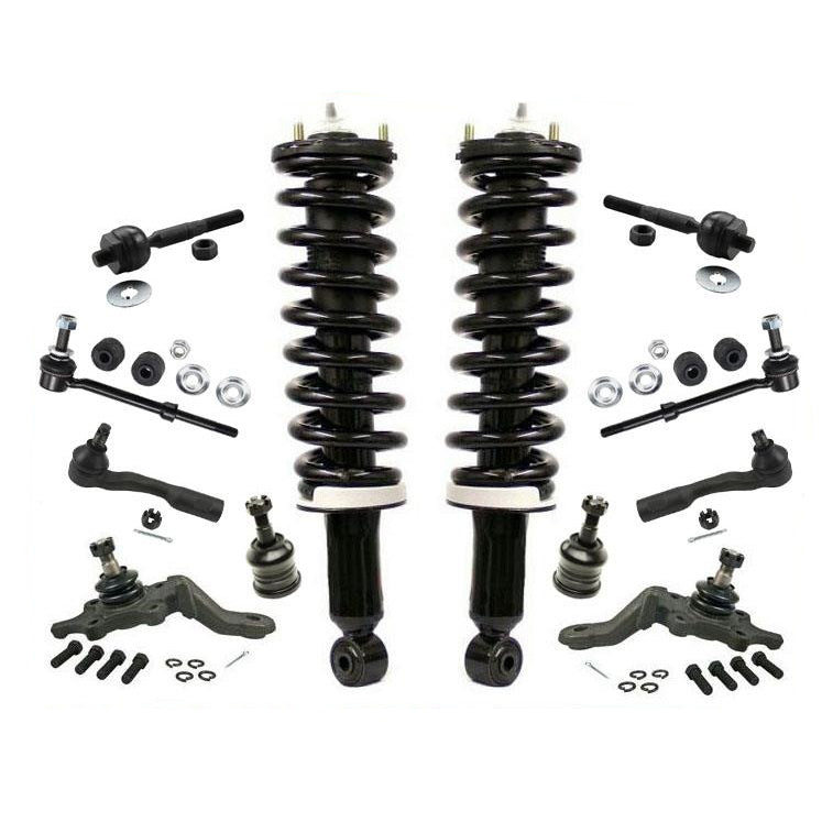 Kit de suspensión delantera y chasis de dirección de 12 piezas para Toyota Tundra 00-2003