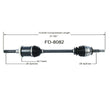 (1) 100% New New CV Drive Axle Shaft Fits Thunderbird Cougar 1989-98 Rear 8082