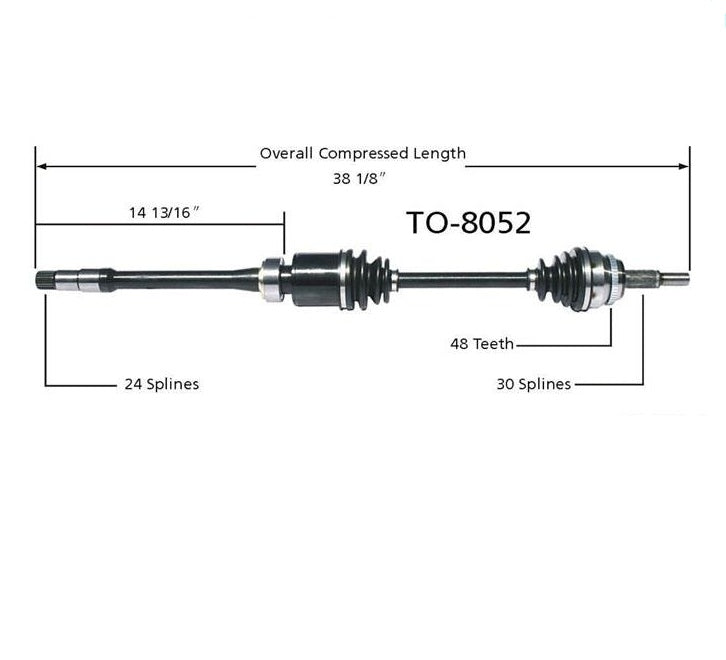 Nuevo eje de transmisión CV para Toyota Camry V6 lado del pasajero 100% nuevo 8052