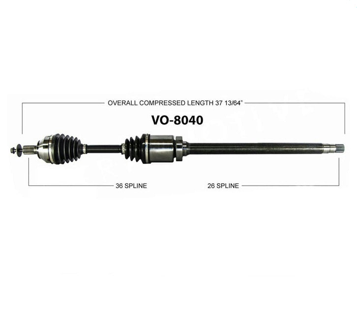 CV Drive Axle Shaft Fits 08-13 C30 Volvo Front Wheel Drive Automatic P/S
