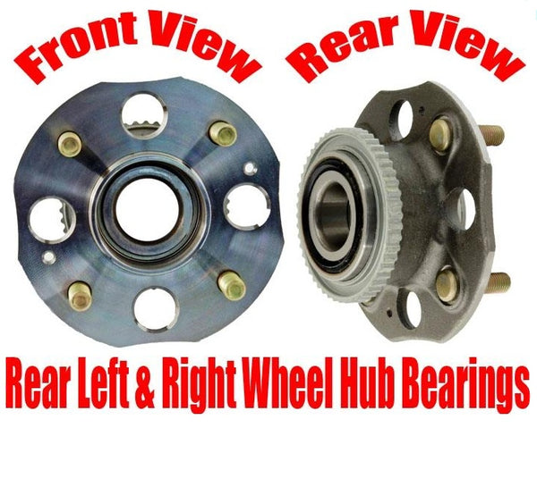 (2) Conjunto de buje y cojinete de rueda TRASERA 100% nuevo para Accord Wagon Rr Disc ABS 91-93