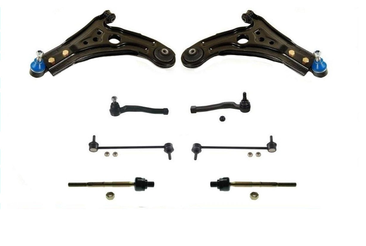 Fits Aveo 04-11 Lower Control Arms & Upp & Low Ball Joints Tie Rods Links