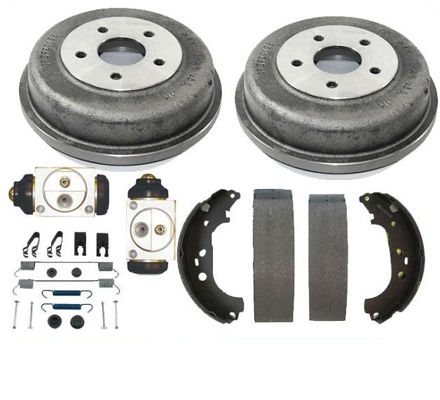 Tambores de Freno Trasero Zapatas Cilindros de Rueda Kit de Hardware 10-13 Ford Transit Connect
