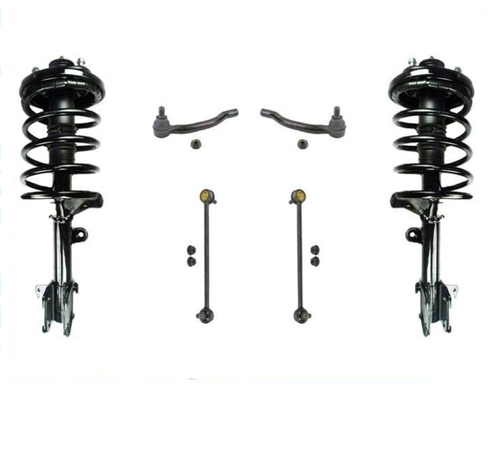 1331595L 1331595R (2) Front Quick Spring Strut and Mount Plus Tie Rods Sway Link