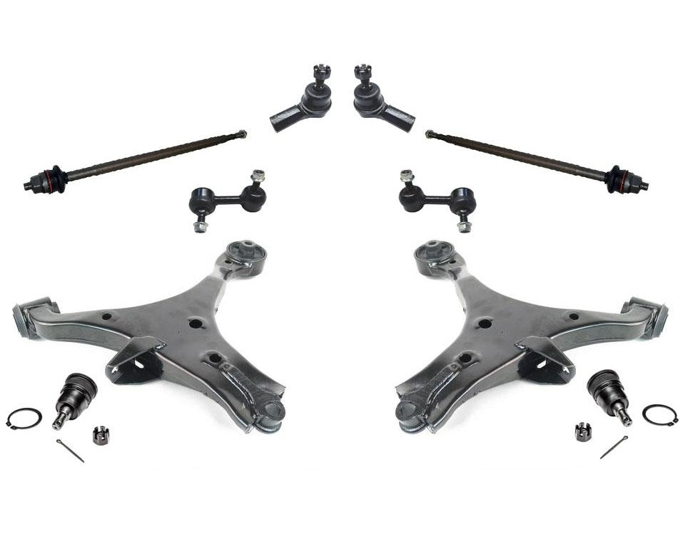 Front Lower Control Arms Ball Joints Sway Bar Links Tie Rods Civic 01-05 1.7L