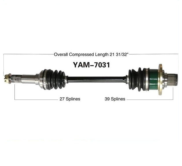 2002 Yamaha Grizzly 660 YFM660F Rear Left CV Axle Shaft Complete