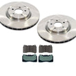 Fits 07-14 Mustang 5.4L 12-14 Boss 302 13.98 Inch New Front Rotors & Brake Pads